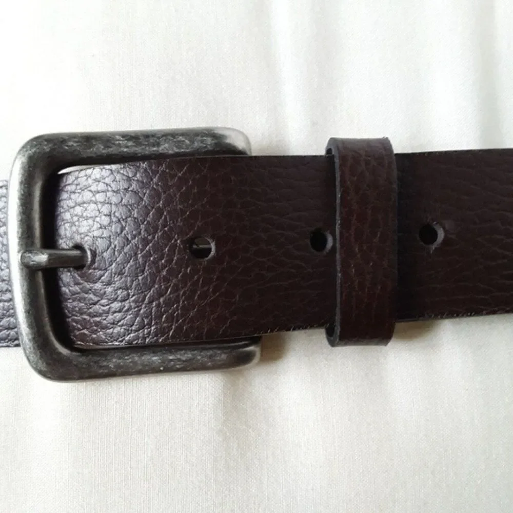 Mens Brown Leather Belt size M